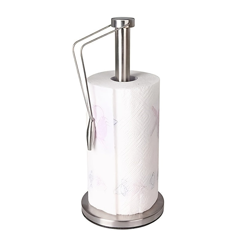 Soporte para toallas de papel de cocina Akimbo de acero inoxidable, soporte para rollos de papel higiénico de estilo europeo para baño