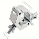 Abrazadera de Acoplamiento Giratoria para Truss de Iluminación DJ para Tubo Doble de 30mm-35mm, Abrazadera de Tubo de Doble Cabeza de Liberación Rápida con Anillos de Compensación, Aluminio - Ideal para Equipos de Iluminación y Escenario