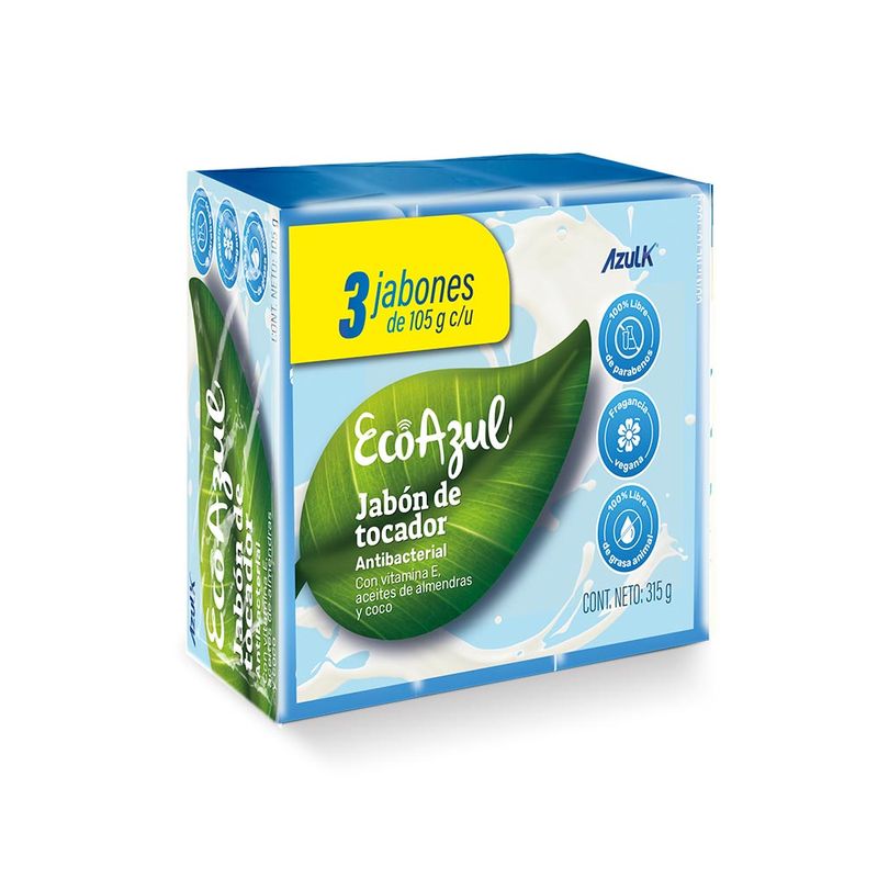 JABON ECOAZUL 3U 105G TOCADOR