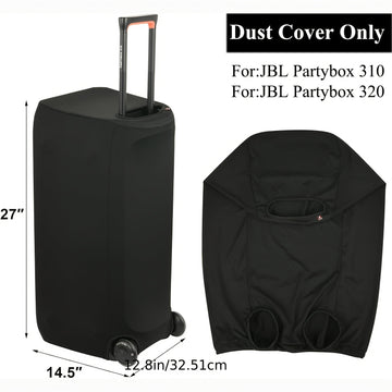 Fundas de polvo para altavoz al aire libre JBL Partybox 310/320 - Funda protectora elástica de spandex con banda elástica, manga deslizante para altavoz portátil, compatible con Partybox 310/320 (altavoz no incluido)