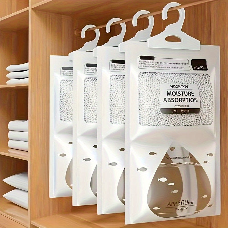 10 bolsas absorbentes de humedad colgantes, deshumidificador, 56.43 oz de desecante - Ideal para clósets, dormitorios y baños. Diseñado para un control efectivo de la humedad. Kit anti-humedad para el hogar