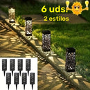 6 piezas de luces solares para exteriores, luz solar decorativa para caminos, luz para césped de jardín, iluminación solar LED para jardines.