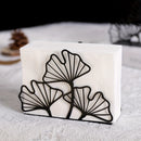 Elegante Porta Servilletas de Hoja de Ginkgo de Metal - Perfecto para Mesas de Comedor y de Café, Decoración de Cocina, Ideal para Restaurantes, Hoteles, Cafeterías
