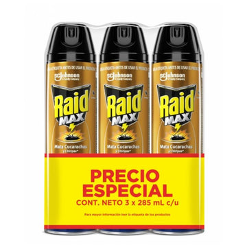 INSECTIC RAID MAX 3U 235ML CUCARACHAS