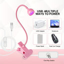 Lámpara de uñas LED alimentada por USB con cuello de ganso flexible - Secador de uñas de luz negra de curado rápido para manicuras y pedicuras, diseño portátil, no necesita batería, herramienta de pedicura | Lámpara de cuello flexible | Luz de curado, uñ