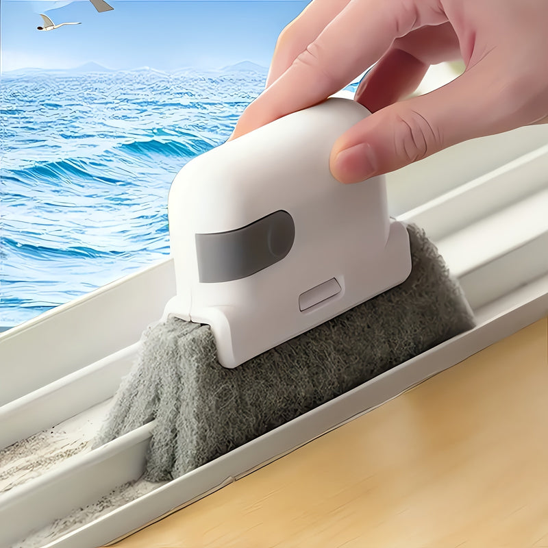 1pc Cepillo ranura 2 en 1 extraíble Cepillo ranura para ventana Cepillo ranura para alféizar Cepillo multifuncional para limpieza de ranuras de ventanas para el hogar