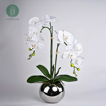 1 Pieza, Orquídea De Imitación, Planta En Maceta, Adorno De Flores En Maceta, Planta Decorativa De Flores, Accesorios Para Fotos, Decoración Al Aire Libre, Decoración Del Hogar, Regalos Para El Día De La Madre, Regalos De Cumpleaños