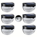 Staaricc luces solares para valla de 2/6 piezas, luces solares para terraza, luces colgantes solares para paredes, iluminación decorativa perfecta con 6 LEDs para jardín, garaje y escalera al aire libre, sensor inteligente - luz sensible