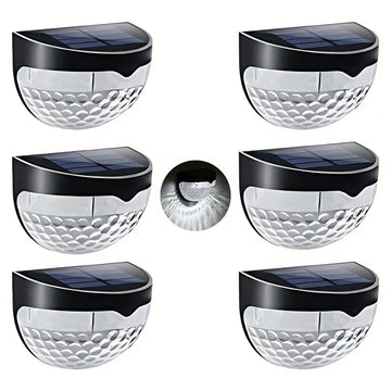 Staaricc luces solares para valla de 2/6 piezas, luces solares para terraza, luces colgantes solares para paredes, iluminación decorativa perfecta con 6 LEDs para jardín, garaje y escalera al aire libre, sensor inteligente - luz sensible