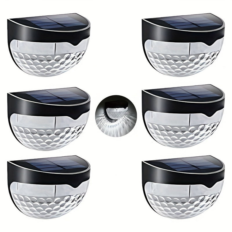Staaricc luces solares para valla de 2/6 piezas, luces solares para terraza, luces colgantes solares para paredes, iluminación decorativa perfecta con 6 LEDs para jardín, garaje y escalera al aire libre, sensor inteligente - luz sensible