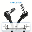 4 cables para guitarra, 15 cm, cable plano profesional para efectos, cable de conexión para instrumentos de 6 pulgadas, cable corto con reducción de ruido, ahorra espacio, accesorios para guitarra