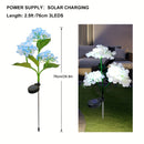 Farol Solar LED de Hortensia para Exteriores, Ideal para Jardines, Céspedes y Iluminación Decorativa Nocturna