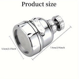 Cabeza de ducha mezcladora de 3 modos en acabado cromado, con 1 conector multifuncional - Pulverizador giratorio 360° para grifo, sin necesidad de electricidad, ideal para aireadores de cocina y baño, reemplazo de sistema de ducha | Construcción duradera