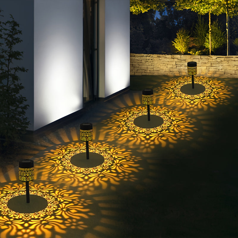 2/4pcs Luces Solares para Caminos/Pasillos, Luces Decorativas de Jardín Solar para Exteriores, Iluminación Paisajística para Patios, Jardines y Senderos en Patio o Césped