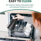 Juego de Cubiertas para Espacio entre Estufa y Encimera de 2 Piezas, Relleno Resistente al Calor para Superficies, Fácil Limpieza, Tapacubos de Silicona Negros de 21 Pulgadas