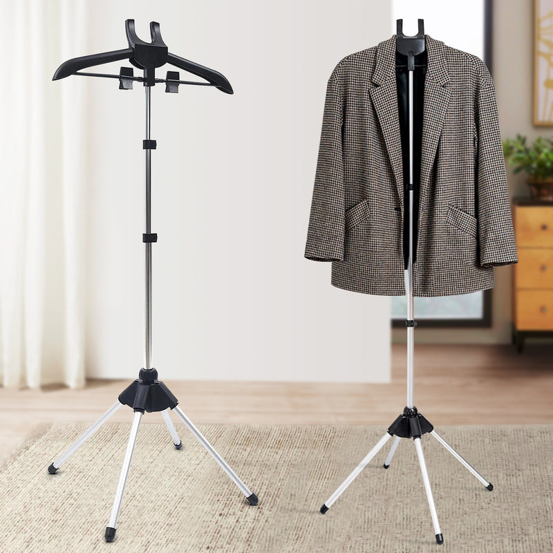 Colgador portátil para planchar con tabla de mano, altura ajustable, ideal para camisas y ropa ligera, juego de rejilla de vapor metálica