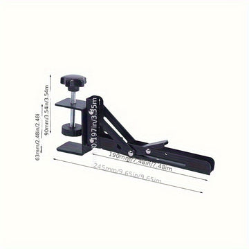 Extensión de escritorio de acero negro moderno - Extensor de escritorio de computadora plegable sin taladro con altura ajustable, sujeción sólida para hogar y oficina, extensión de escritorio, acabado metálico elegante, construcción duradera