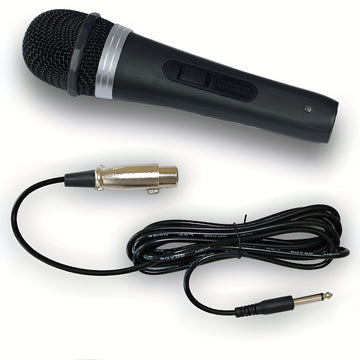 Microfono vocal, microfono con cable, microfono de mano portátil, microfono para canto, alta fidelidad, sin ruido, alta sensibilidad, adecuado para cantar en vivo, actuaciones en fiestas, karaoke, juegos y transmisiones en directo