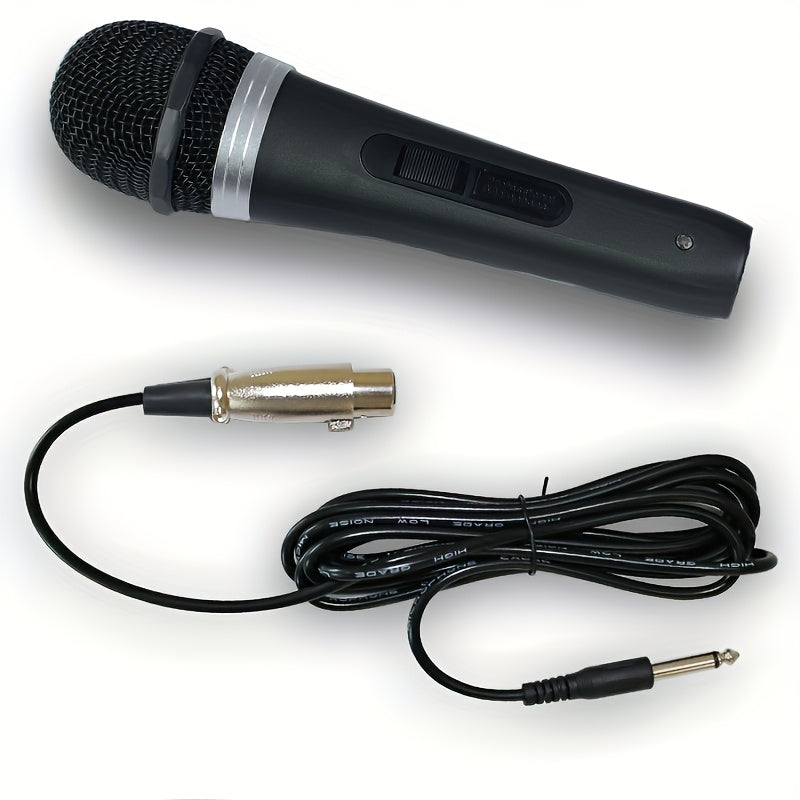 Microfono vocal, microfono con cable, microfono de mano portátil, microfono para canto, alta fidelidad, sin ruido, alta sensibilidad, adecuado para cantar en vivo, actuaciones en fiestas, karaoke, juegos y transmisiones en directo