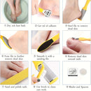 Fichas de pie para luz muerta beige, talón y kit de eliminación - Incluye raspador, piedra y piedra de pumita para un cuidado suave y beige