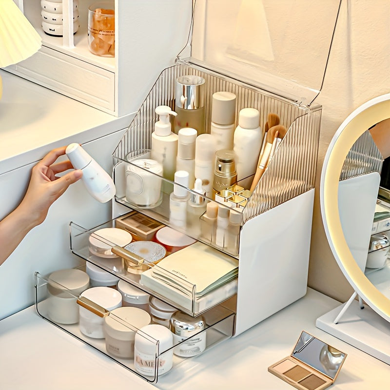 Organizador de Maquillaje de Gran Capacidad con Cajones - Caja de Almacenamiento para Cosméticos, Perfumes y Cuidado de la Piel para Tocador y Encimera de Baño, Organizadores de Maquillaje