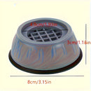 Juego de 4 Almohadillas Antigolpes para Lavadora - Alfombrillas Plásticas Antideslizantes y Reductoras de Vibraciones para Electrodomésticos Domésticos, Duraderas en Gris con Base Negra Segura, Sin Pilas Requeridas