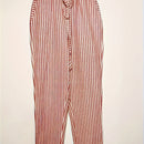 Pantalones Holgados Estampados De Rayas, Pantalones Informales De Cintura Elástica Para El Día A Día, Ropa De Mujer