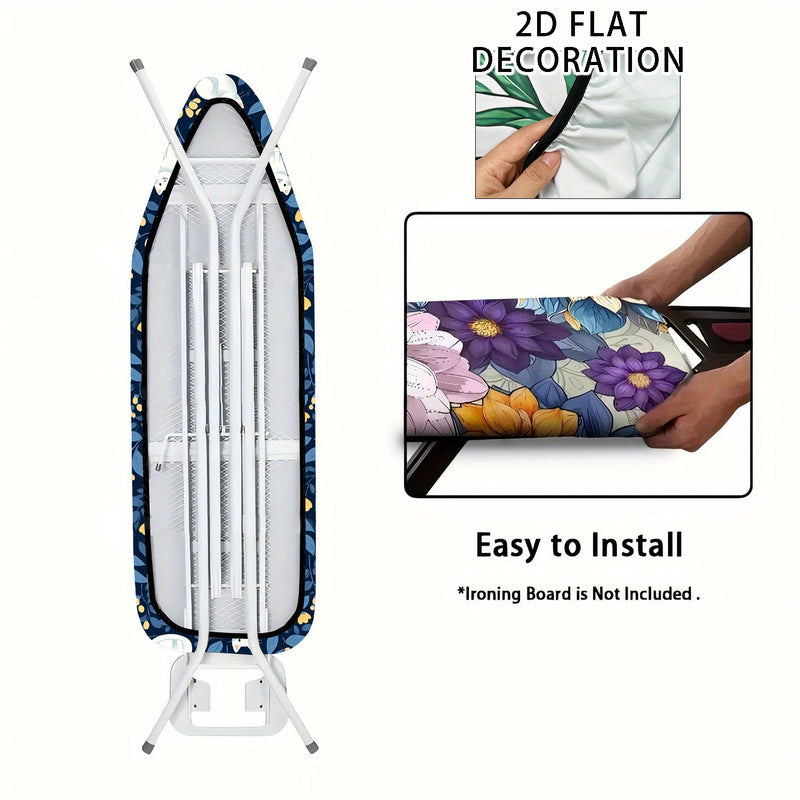Accesorio de Planchado Decorativo 2D, Funda para Tabla de Planchar con Diseño de Gatos y Borde Elástico - Tamaño Estándar, Ideal para el Hogar o Regalo para Amantes del Artesanato, Accesorios para Lavandería, 1 Unidad (Tabla no Incluida), 2D Plano