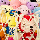 Red de Animales de Peluche o Hamaca XL, Exhibición Hecha a Mano para Colgar y Almacenar Juguetes de Peluche en la Pared