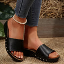 Sandalias Retro para Mujer con Correa en el Tobillo y Punta Abierta - Zapatos de Verano Cómodos con Suela Antideslizante, Detalles & Cubierta Suave de PU para Salidas Casuales - Colección Medio Oriente, Sandalias Adornadas, Calzado para Clima Cálido, For