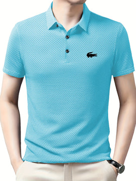 Camiseta Cómoda para Hombres de Medio Oriente con Estampado de Cocodrilo, Camisa Casual Transpirable para Negocios y Ocio