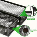 Organizador de Cajón de Cocina Expandible de 6 Piezas para Cubiertos y Cubertería - Metal Duradero, Diseño Ligero con Brazos Entrelazados para Almacenamiento Fácil (9.6x3x2 pulgadas)
