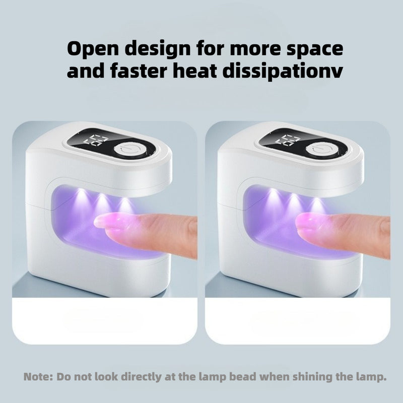 Lámpara de uñas LED mini portátil con pantalla digital y recarga USB - Diseño compacto para el hogar, salón, viajes - Disipación de calor rápida, lámpara de uñas y gel para principiantes, lámpara de uñas, equipo de salón, herramienta de belleza moderna,