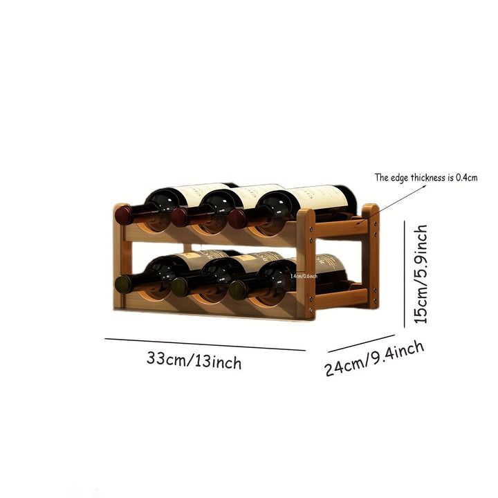 Un estante de vino de bambú para hacerlo uno mismo.