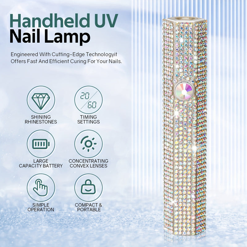 Lámpara de uñas portátil profesional, secador de uñas de gel recargable, carga USB, sin formaldehído, batería de litio de 200mAh, herramienta de manicura en casa DIY