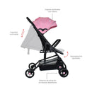 Coche Praga Premium Baby Rosado