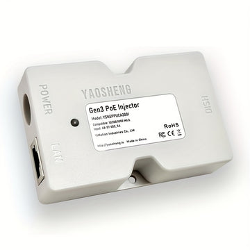 YAOSHENG Gen 3 V4 Adaptador Ethernet PoE Starlink SPX de 250W 2 en 1 con Cable Integrado - 135W, Compatible con HomeKit, Protección contra Sobretensión y Sobreintensidad para Cámaras IP, APs Inalámbricos, Alimentación Red para Dispositivos, Equipo Modern