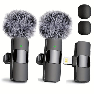 Microfono sin varillas de Solapa con Clip para iPhone, iPad y Android USB-C, Grabación de Audio y Video, Transmisión en Vivo e Entrevistas, Plug and Play