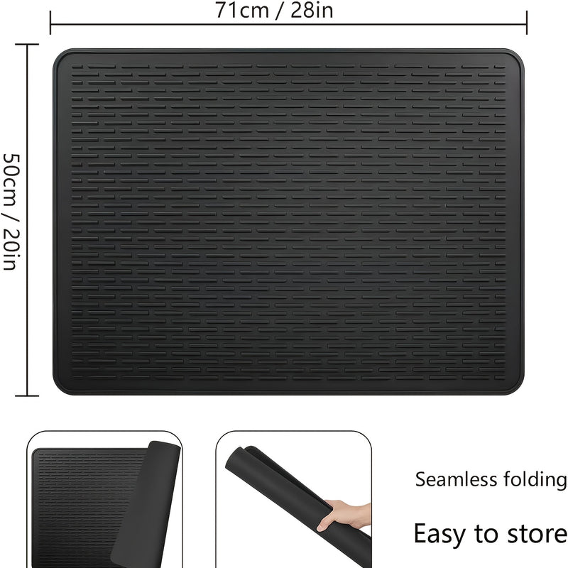 Protector de estufa de silicona, 71,12 x 50,8 cm, grande, antideslizante, resistente al calor, cubierta para encimera de cocina, almohadilla plana para campana extractora de vidrio para estufa eléctrica, kit de repuesto decorativo