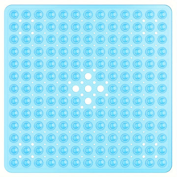 Alfombrilla de Baño Cuadrada de 1 pieza, Antideslizante con Orificio de Drenaje y Ventosas de Gran Capacidad de Absorción, Fácil de Limpiar, Lavable en Máquina, 53.34x53.34cm, Alfombra para Ducha, Alfombra para Bañera, Decoración del Hogar