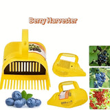 Recogedor de Arándanos Eficiente - Cosechadora Manual Fácil de Usar con Canasta de Malla Metálica, Sin Necesidad de Energía, Diseño Portátil para Jardín y Huerto | Mango Ergonómico, Construcción de Plástico Duradero, Suave con las Bayas, Equipo para Huer