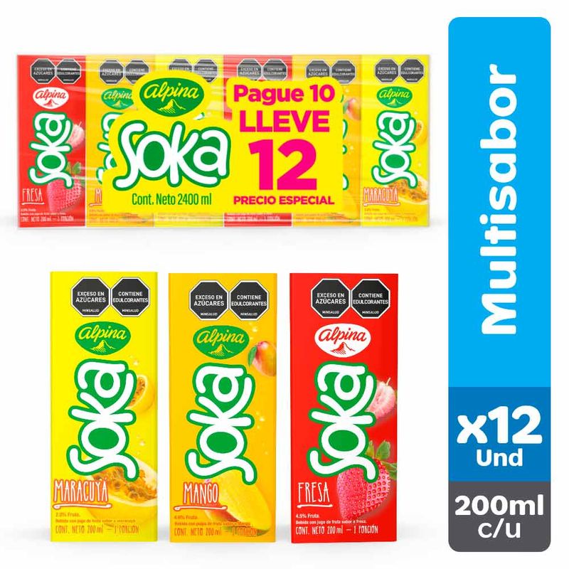 REFRESCO SOKA ALPINA 200ML P10 LL12 TETR