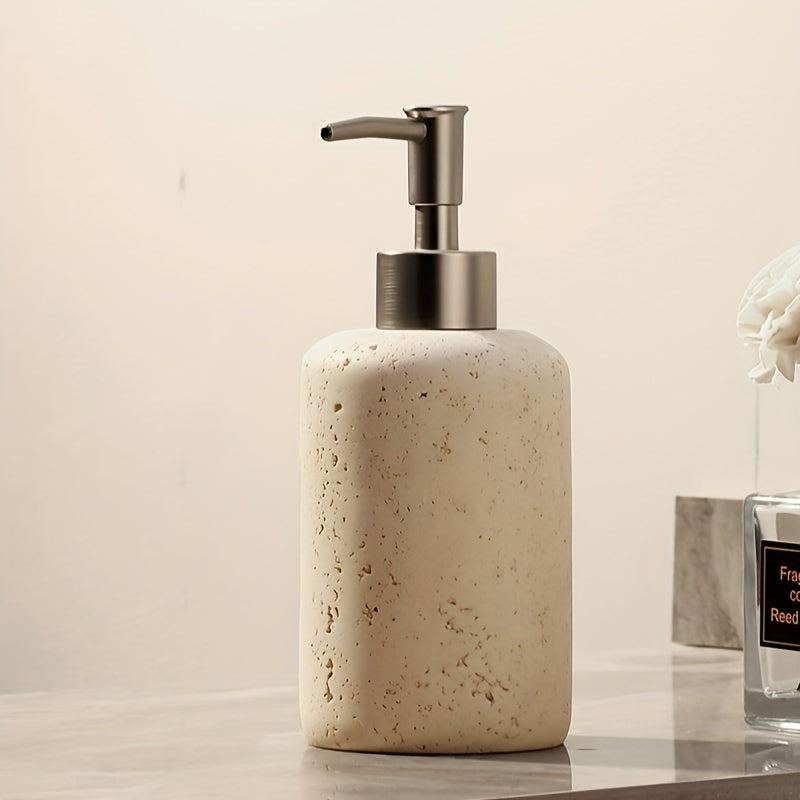 1 Dispensador De Jabón De Resina, Botella De Loción Para Encimera Con Bomba, Dispensador De Jabón De Manos Para Baño, Botella Vacía Recargable Para Champú, Gel De Ducha, Acondicionador De Cabello, Accesorios De Baño