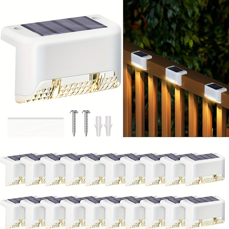 Juego de 10 Luces Solares para Exteriores - Luz Decorativa Multifuncional para Patio, Escaleras y Pasillos: Iluminación Festiva y Ambiental