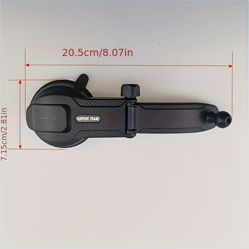 Soporte para teléfono de coche ajustable en vertical y horizontal, ofrece alta estabilidad y fuerte adhesión, incluye almohadilla adicional. Compatible con todos los smartphones