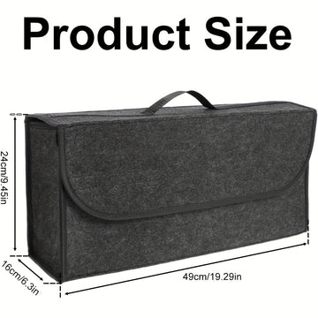 Caja de almacenamiento para maletero de coche, caja de almacenamiento portátil para interior de coche, caja de almacenamiento plegable de tela de lana, contenedor de almacenamiento y organización para vehículos, adecuado para SUV, camiones, furgonetas y