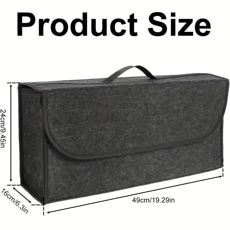 Caja de almacenamiento para maletero de coche, caja de almacenamiento portátil para interior de coche, caja de almacenamiento plegable de tela de lana, contenedor de almacenamiento y organización para vehículos, adecuado para SUV, camiones, furgonetas y