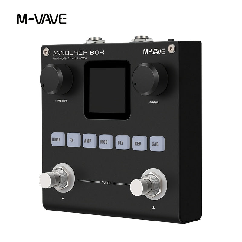Procesador de efectos múltiples para guitarra/bajo profesional M-VAVE - Modelado neural ANN, 60+ efectos, 20 simulaciones de amplificador y IR CAB, batería de 10 horas, grabación OTG - Modelador de amplificador digital portátil con función congelar, TAP