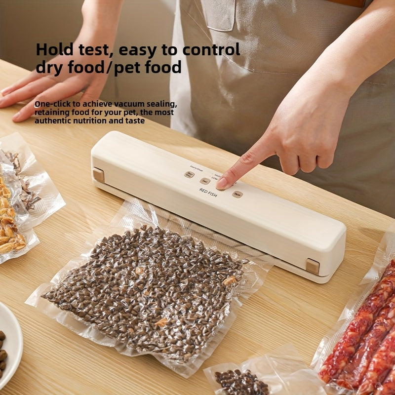 Maquina de sellado al vacío inalámbrica, recargable por USB y multifuncional, máquina pequeña para el hogar para conservación de alimentos en la cocina, máquina de sellado automática completa y conveniente