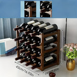 Estantería de Almacenamiento para Vino de Bambú Multinivel - Diseño Moderno Minimalista, Fácil Montaje, Soporte de Escritorio Ahorrador de Espacio para 6 Botellas, Bambú de Alta Calidad y Acabado Elegante para Decoración de Hogar u Oficina